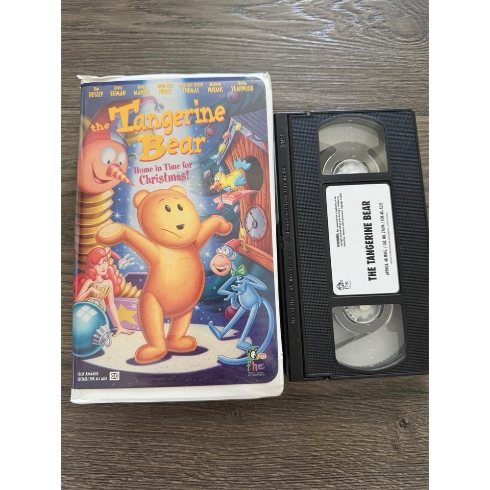 The Tangerine Bear VHS 2000 Family Christmas Animated Artisan FHE